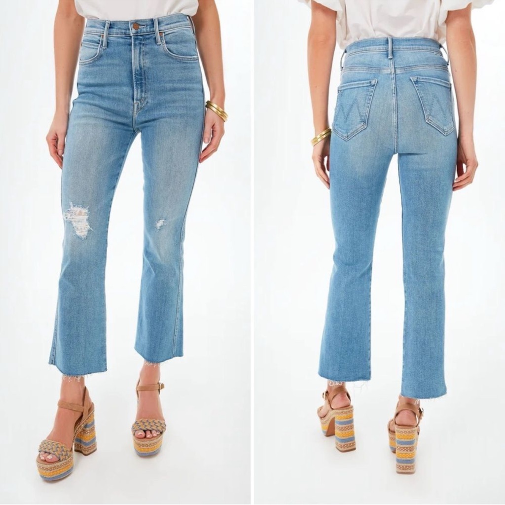 Mother High Waisted Double Smokin’ Fray Jean In A Sight For Sore Eyes